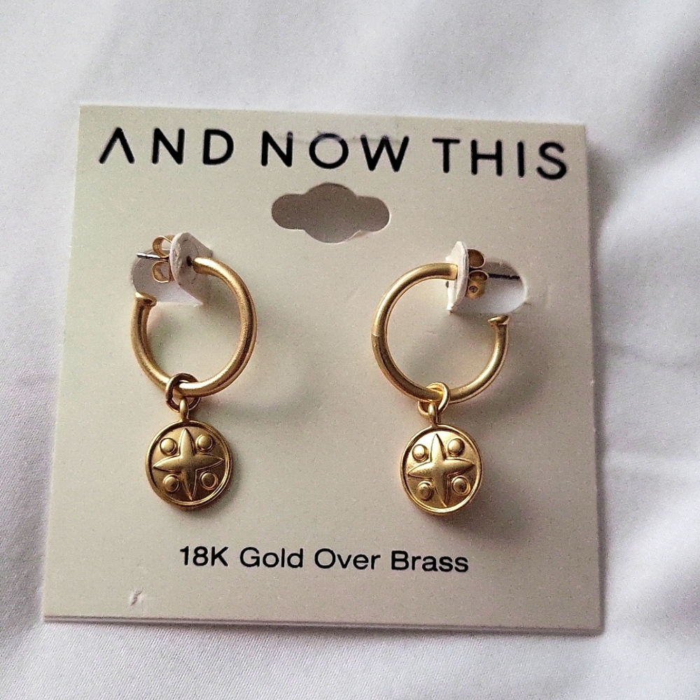 18 Gold over Brass Earrings hoop.